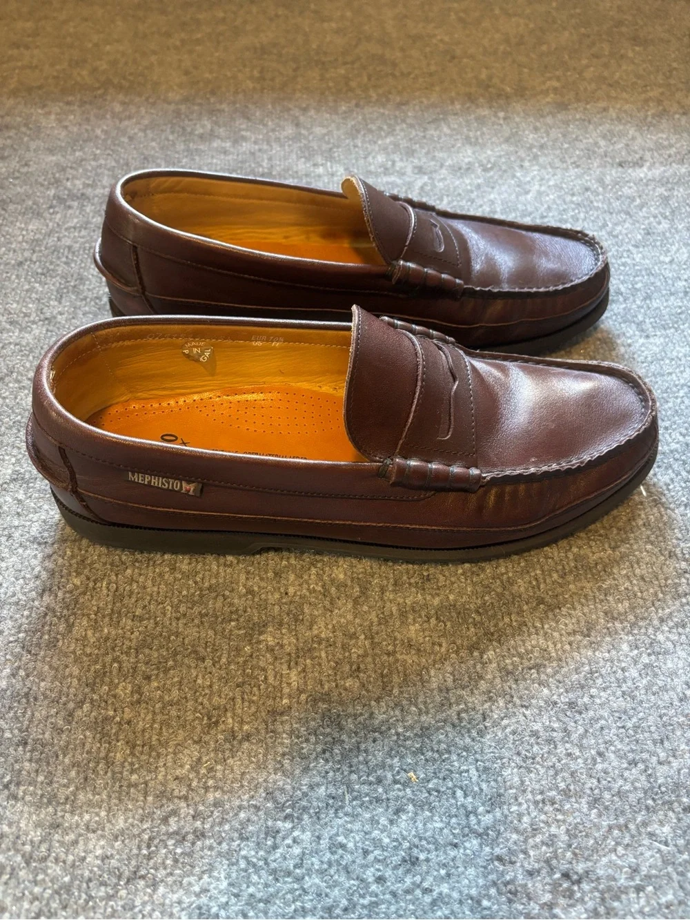 MEPHISTO Air Relax Spinnaker Brown Leather Slip On Loafers Men’s Size 11 US